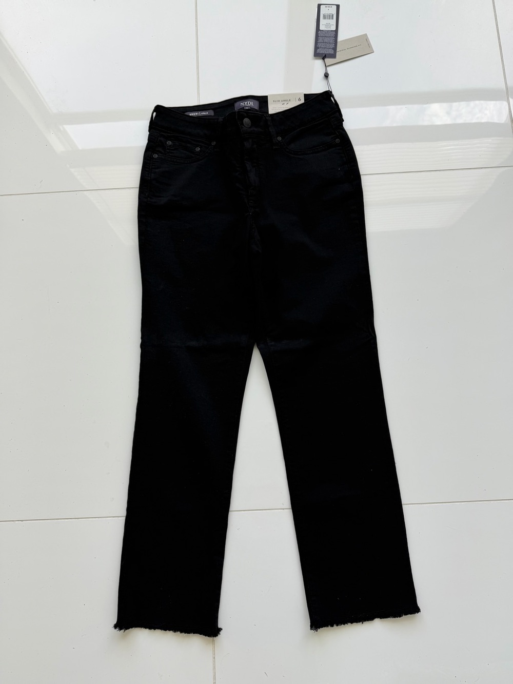 NYDJ Black Women's Sheri Slim Ankle Jeans